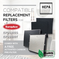 Europace EPU3300T Europace EPU3300S Compatible Filters - Comes with an extra Free Activated Carbon Pre-Filter [HEPAPAPA]