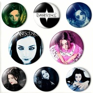 E-Evanescence Fallen A-Amy Lee  Badges 25 32 44 58 75 mm Round Fans Collect Friends Gifts Brooch Sou