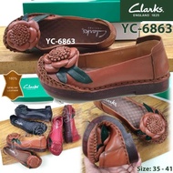 Clarks YC-6863 Aquila Flower Flat Shoes