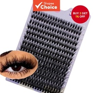 Single Eyelash Extension Eyelash Cluster 40D/80D 266Pcs Mixed D Volume 9-16Mm Diy