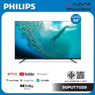 Philips TV SMART TV 50 นิ้ว (4K, LED, GOOGLE TV) ดู Youtube/Netflix ได้ รุ่น 50PUT7029/67