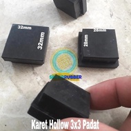 Karet Kaki Meja Kursi Rak Besi Hollow 3x3 Padat Hollo