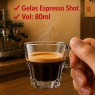 [6pcs] Espresso Shot Glass 80ml (set of 6 pcs) Single Shot Espresso Glass/ Espresso Single Double Sh