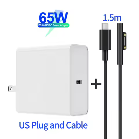 PD USB Type C Charger Apdater for Microsoft Surface Pro 6/5/4/3 Go Book Tablet Compatible 15V/12V 4A