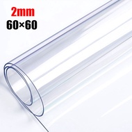 2mm Thickness Transparent PVC Table Mat Alas Meja plastik tebal soft transparent table cloth PVC ala