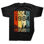 Men's and Women's Birthday Anniversary T-shirts 1984 40th Anniversary Edition Retro Gift Short Sleev