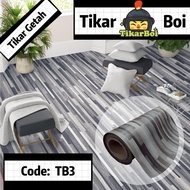 Tikar Getah (Lebar: 5kaki) (Tebal: 0.4MM)  colour Parquet Black ,(Code: TB3) Sesuai untuk lantai dan