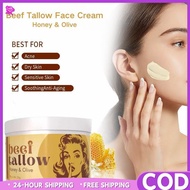 Beef Tallow Honey and Olive Whipped Beef Tallow Honey Balm Beef Tallow Face Moisturizer Cream