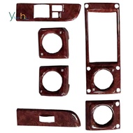 6PCS Interior Dashboard Wooden Trims for   70 71 75 LC76 LC79 Hj75 Hzj75 Hzj79 Hdj79 1984-2006