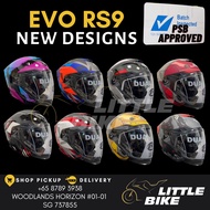 SG SELLER 🇸🇬 PSB APPROVED 2023 designs evo rs9 open face motorcycle helmet riding helmets