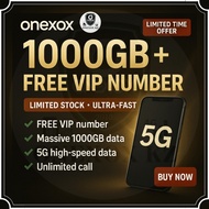 Xox Sim Card Onexox Simkad 1000GB VIP Number Special High Speed Data Internet Unlimited Nombor Cun