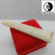 pipa rokok once taring iga duyung ukir naga original E174