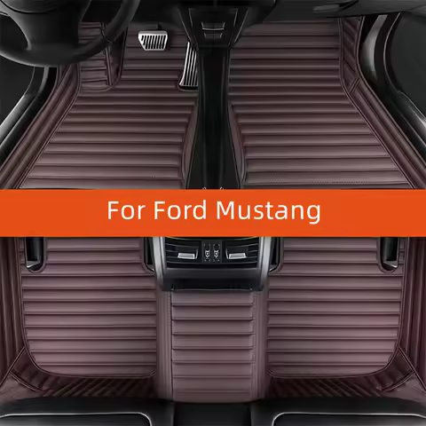 Custom Leather Car Floor Mat For Ford Mustang 2006 2007 2008 2009 2010 2011 2012 2013 2014 2015 Car 