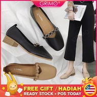 READY STOCK💝 GRIMO Lavichain Cover Shoe Women’s Heels Shoes Kasut Tinggi Perempuan Woman Fashion Hee