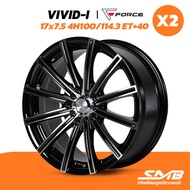 ล้อแม็กรถเก๋ง FORCE รุ่น VIVID-I 17x7.5 4รู100/114.3 ET+40 ราคาต่อ 2วง