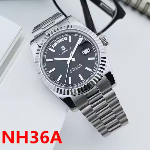 36MM/39MM Luxury NH36 Automatic Mechanical Wristwatches Sapphire Crystal Corgeut Watch Men 10BAR Div
