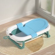 Children's Folding Portable Bathtub Infant Bathtub Children Bathtub Intelligence Household Temperature Measurement Can S