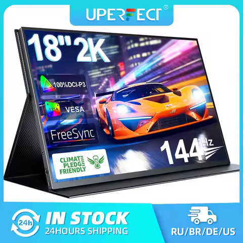 UPERFECT 2K 144Hz 18” Portable Gaming Monitor 100% DCI-P3 VESA Mount Matte Screen Mini HDMI & USB-C 