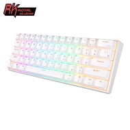 Royal Kludge RK61 Bluetooth 3.0 And USB C 2.4G Tri Mode 61Key 60% Keyboard RGB Backlit Mechanical Ke
