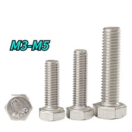 [HNK] 316l Stainless Steel External Hexagon Screw Small Bolt Extension Screw M3/M4/M5