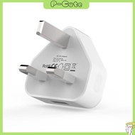 P-CUTE Travel 3 Pin 5V 1A UK Plug Wall Charger Power Adapter USB Charger