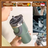 🔥SG STOCK🔥 600/750/900ML Tyeso Thermos Cup With Handle Tumbler Cup with Straw Vacuum Water Bottle Cool Ice Cup 304 Stain