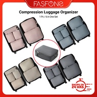 Travel Storage Bag 6 Pcs Set Compression Luggage Storage Bag Compression Packing Cube Packing Cube