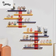 VB45D Plastic Blind Box Floating Shelves Wall Mounted Colorful Figure Toy Display Stand Creative Handwork Ladder Storage Display Rack Home