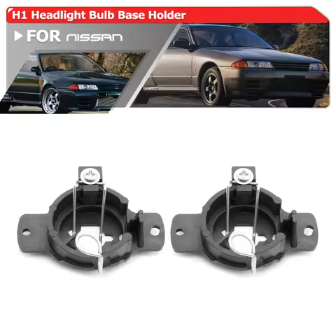 2x H1 HID Low Beam Headlight Bulb Base Clip Holders Retainers For Nissan Skyline GT-R R32 240SX Silv
