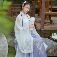 Chinese Style Hanfu Skirt Suit Original Hanfu Female Summer Super Fairy Waist Full Set Three-Piece Summer Hanfu Daily Traditional Costume