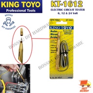 KING TOYO KT-1612 Electric Circuit Tester Vehicle Tester Pen 6v 12v 24v Car Fuse Tester BOSSKU