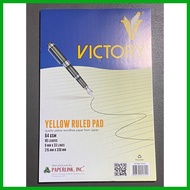 ☩ ♂ Victory Yellow Pad Paper 1/4 Pad, 1/2 Crosswise, 1/2 lengthwise