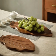 Solid Wood Snack Tray Dried Fruit Japanese Household Nut Hotel Fruit Tray Leaves Fruit Melon Seeds S