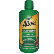 Alive! Max Potency Complete Liquid Multivitamin for Women and Men, Antioxidants Beta Carotene, Vitam
