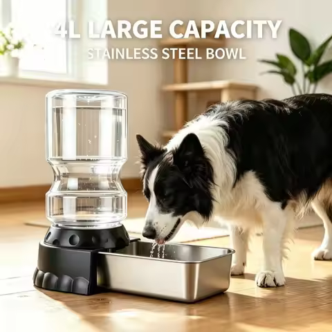 4L Pet Water Dispenser Gravity Set Automatic Water Dispenser for Dogs Cats Pets Animals Large Capaci