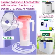Mesh Nebulizer Portable Diffuser Liquid Asthma Penghisap Ubat 雾化器 Nebulizer for Oxygen Concentrator