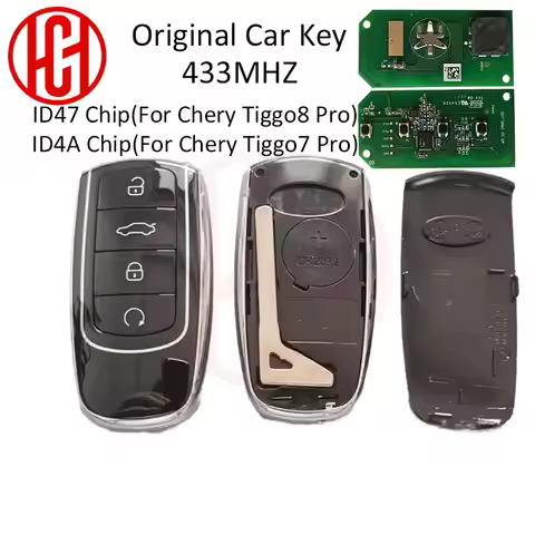 47/4A Chip Original Car Keyless Smart Remote Key 433Mhz for Chery Tiggo7 Pro Tiggo 8 Plus Tiggo Tigg