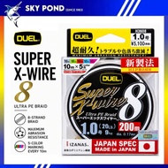 DUEL Super X-Wire X8 Ultra PE Braid Line/ Tali Pancing Benang Duel (200m/300m) 16/20/30/35/45/50lbs