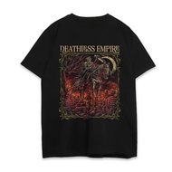 Deathless Empire T-Shirt - Grim Reaper Riding Horse Graphic Tee - Gothic Metal Dark Fantasy Shirt Un
