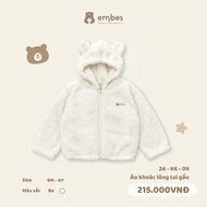 EMBES - Áo khoác lông ấm cho bé từ 9 tháng đến 4 tuổi