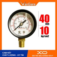 Đồng hồ đo áp suất KK gauges nước khí hơi mặt 40mm 10kg