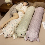 90/110/130cm Stuffed Toy Flowery Pig Long Pillow Cushion Bolster Doll Toy Birthday Valentine Christm