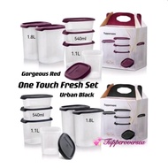 New Product ️ Tupperware One Touch Fresh Set - Maroon &amp; Black