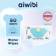 Aiwibi Gentle Soft Baby Wipes Strawberry/Fragrance Free 80pcs - Extra Thick & Ultra Soft Sensitive C