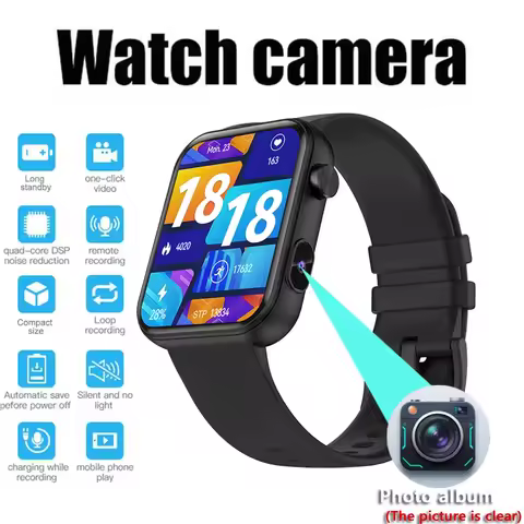 Smart Watch with Camera Men Recording HD Camera TWS Headset Local Music Bluetooth Calling Music Fash