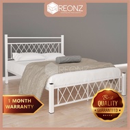 REONZ Beta Metal Single &amp; Queen Bed Frame Katil single katil queen METAL BED FRAME WHITE KATIL BESI PUTIH katil bujang bedframe iron bed katil murah tahan lama banyak jalur dan kaki katil