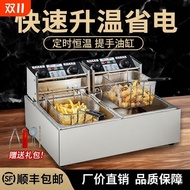 LaiZao Automatic Temperature Control Electric Fryer Commercial Double Tank Electric Fryer Constant T
