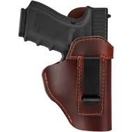 Leather Holster for Sig P365 X Macro, IWB Carry Gun Holsters for Glock 19 43X 44 48/ Ruger 57/ Sprin