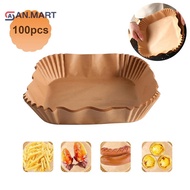 AN.MART Air Fryer Paper Square Disposable Air Fryer Baking Paper Non-Stick Parchment Paper For Oil F