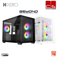 XERO BEYOND Dual-Chamber M-ATX PC Case -Black/White (With 3ARGB Fans)